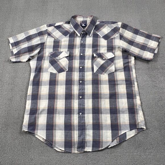 Vintage Chute 1 Shirt Adult Extra Large Plaid Pearl Snap Button Up Western Men's - Picture 1 of 15